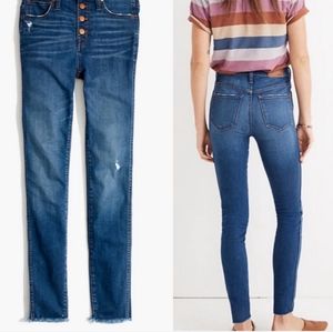 Madewell 10" rise button fly skinny jeans